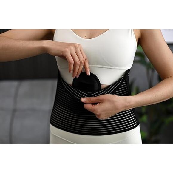 New! L/XL Abdominal/Umbilical Compression Belt with Pads for Men or Women - Picture 2 of 2